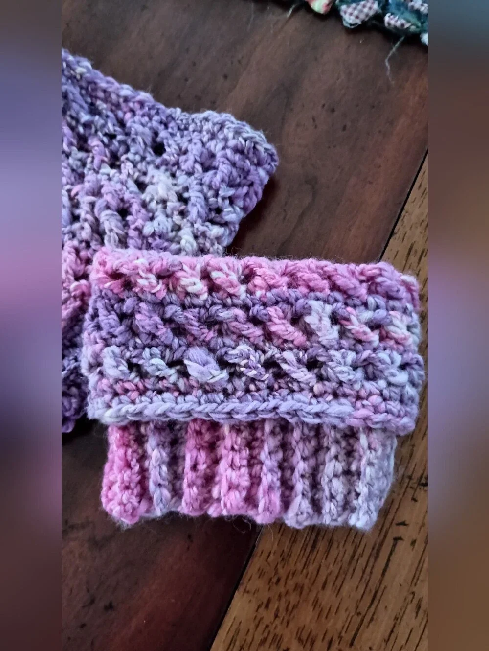 Artisan Handspun Wool Crochet Boot Cuff Set, Handmade